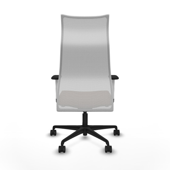Albacete malla sincro malla blanca bali marrón oscuro brazos blancos base nailon ruedas 65 mm nailon
