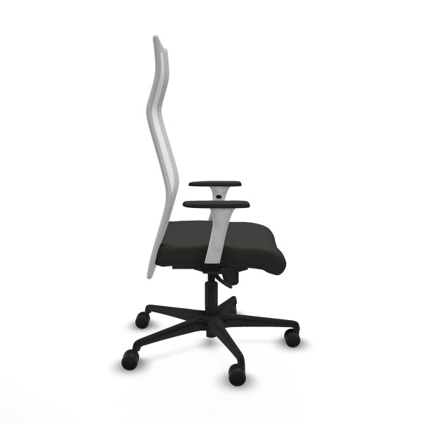 Albacete malla sincro malla blanca bali negro brazos blancos base nailon ruedas 65 mm nailon
