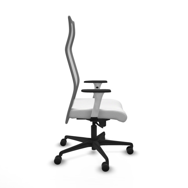 Albacete malla sincro malla gris bali blanco brazos blancos base nailon ruedas 65 mm nailon