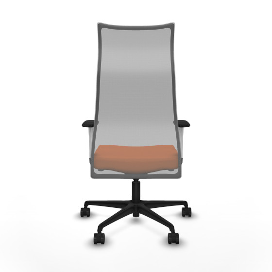 Albacete malla sincro malla gris bali naranja brazos blancos base nailon ruedas 65 mm nailon