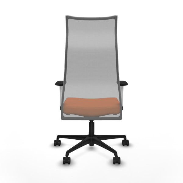 Albacete malla sincro malla gris bali naranja brazos blancos base nailon ruedas 65 mm nailon