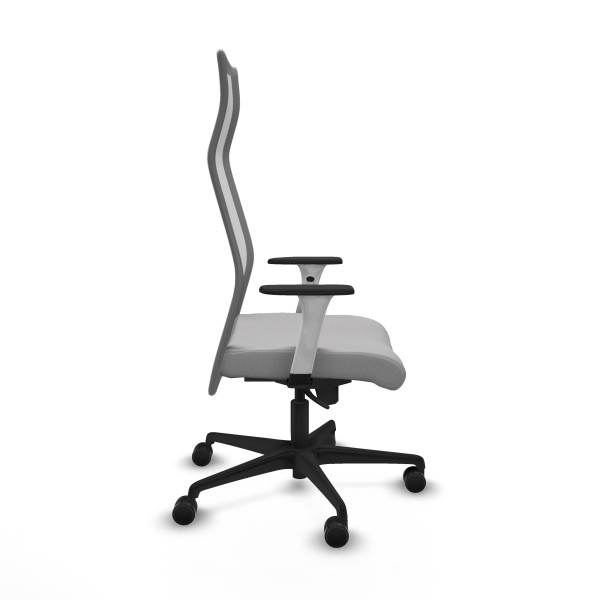 Albacete malla sincro malla gris bali gris claro brazos blancos base nailon ruedas 65 mm nailon