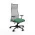 Albacete malla sincro malla gris bali verde esmeralda brazos blancos base nailon ruedas 65 mm nailon