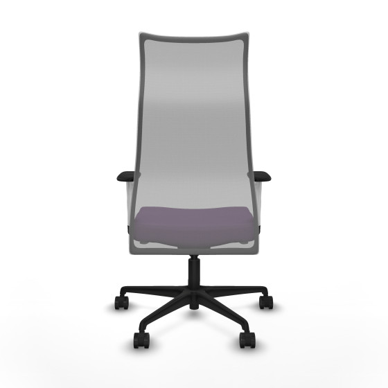 Albacete malla sincro malla gris bali morado brazos blancos base nailon ruedas 65 mm nailon