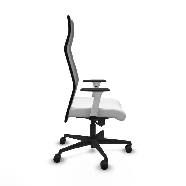 Albacete malla sincro malla negra bali blanco brazos blancos base nailon ruedas 65 mm nailon
