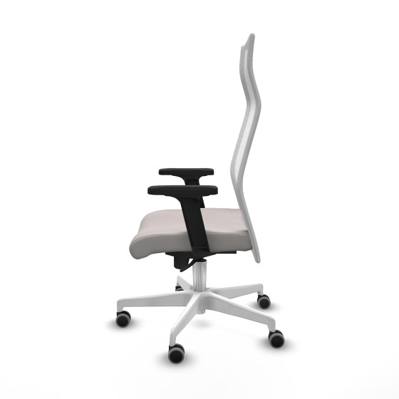 Albacete malla sincro malla blanca similpiel blanco brazos 2D base blanca ruedas 65mm engomadas