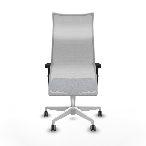 Albacete malla sincro malla blanca similpiel azul marino brazos 2D base blanca ruedas 65mm engomadas