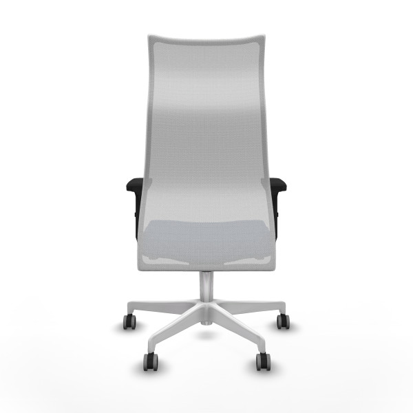 Albacete malla sincro malla blanca similpiel azul marino brazos 2D base blanca ruedas 65mm engomadas