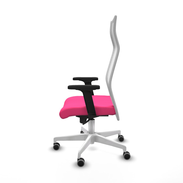 Albacete malla sincro malla blanca similpiel rosa brazos 2D base blanca ruedas 65mm engomadas