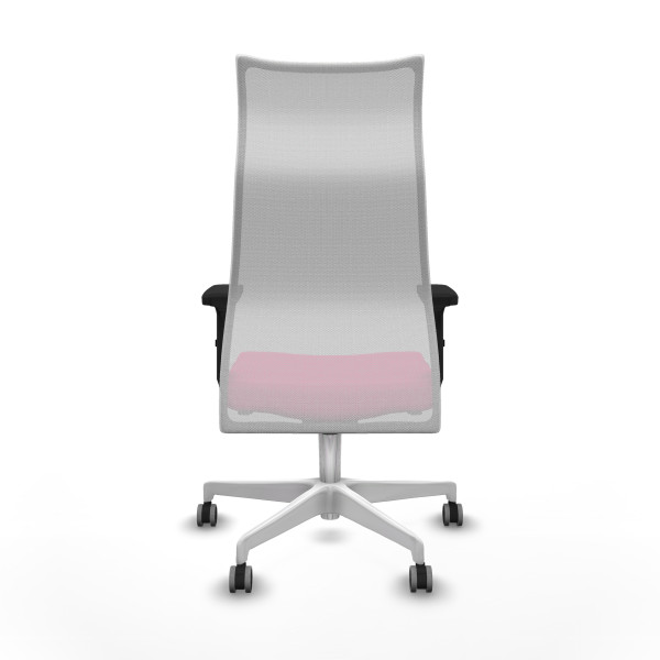 Albacete malla sincro malla blanca similpiel rosa brazos 2D base blanca ruedas 65mm engomadas