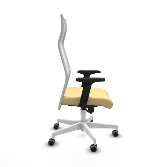 Albacete malla sincro malla blanca similpiel crema brazos 2D base blanca ruedas 65mm engomadas