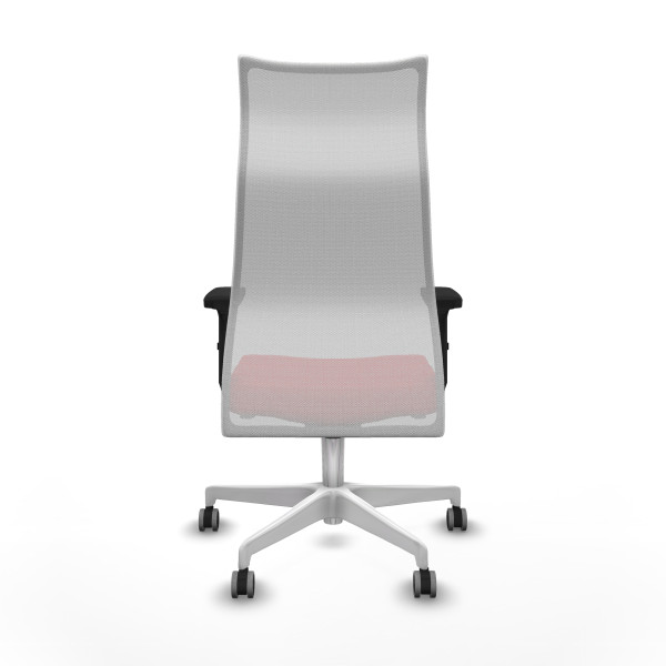 Albacete malla sincro malla blanca similpiel rojo brazos 2D base blanca ruedas 65mm engomadas