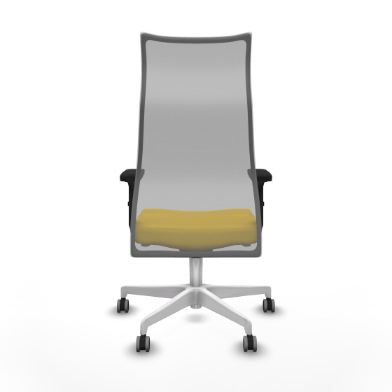 Albacete malla sincro malla gris similpiel amarillo brazos 2D base blanca ruedas 65mm engomadas