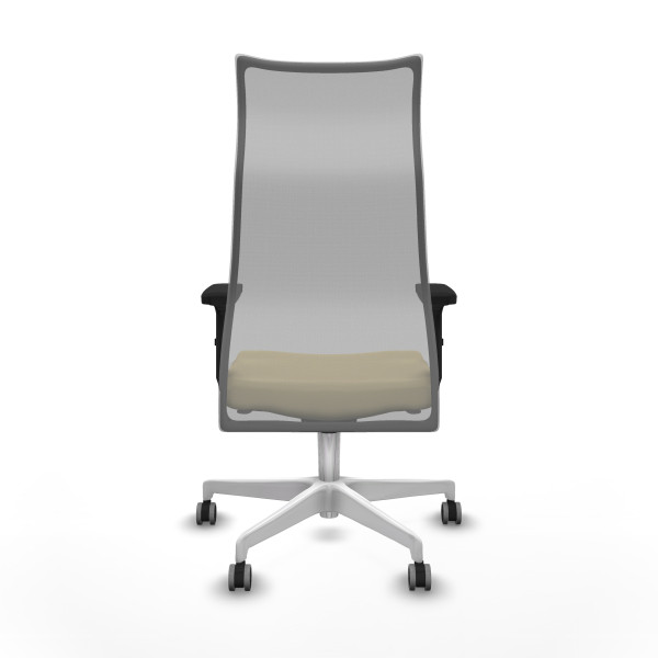 Albacete malla sincro malla gris similpiel crema brazos 2D base blanca ruedas 65mm engomadas