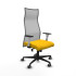 Albacete malla sincro malla gris bali amarillo brazos blancos base nailon ruedas 65mm engomadas
