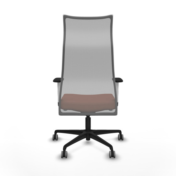 Albacete malla sincro malla gris bali marrón brazos blancos base nailon ruedas 65mm engomadas