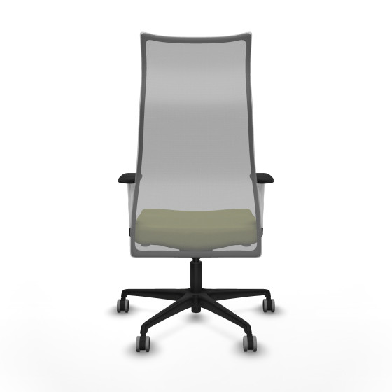 Albacete malla sincro malla gris bali verde oliva brazos blancos base nailon ruedas 65mm engomadas