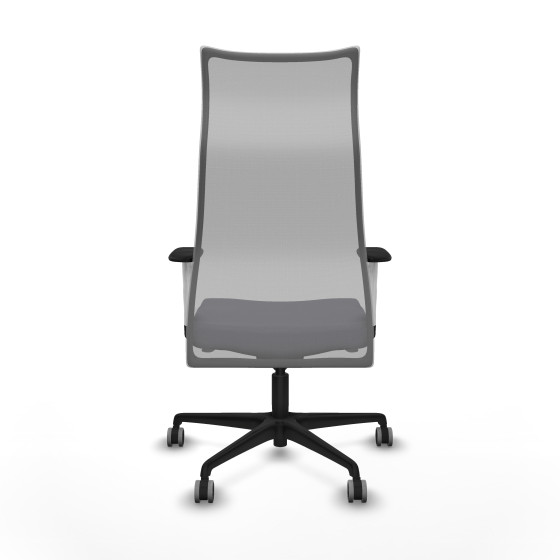 Albacete malla sincro malla gris bali gris oscuro brazos blancos base nailon ruedas 65mm engomadas