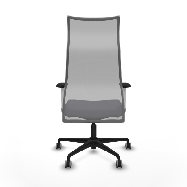 Albacete malla sincro malla gris bali gris oscuro brazos blancos base nailon ruedas 65mm engomadas
