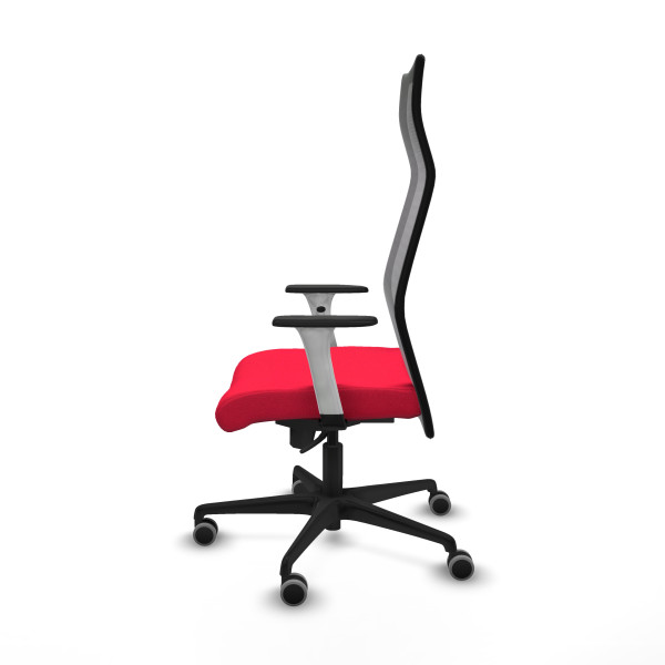 Albacete malla sincro malla negra bali rojo brazos blancos base nailon ruedas 65mm engomadas