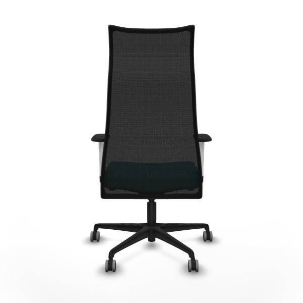 Albacete malla sincro malla negra bali turquesa brazos blancos base nailon ruedas 65mm engomadas