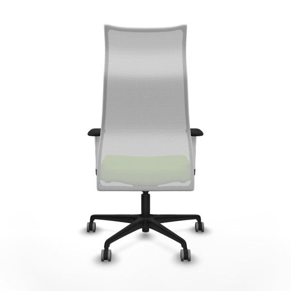 Albacete malla sincro malla blanca bali pistacho brazos blancos base nailon ruedas 65mm engomadas