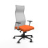 Albacete malla sincro malla blanca bali naranja brazos blancos base nailon ruedas 65mm engomadas