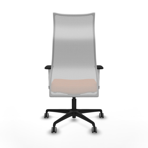 Albacete malla sincro malla blanca bali naranja brazos blancos base nailon ruedas 65mm engomadas