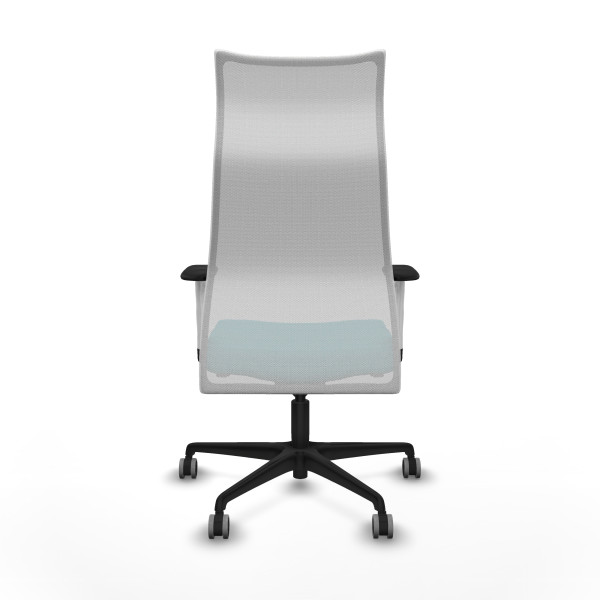 Albacete malla sincro malla blanca bali turquesa brazos blancos base nailon ruedas 65mm engomadas