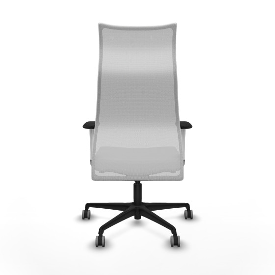 Albacete malla sincro malla blanca bali gris claro brazos blancos base nailon ruedas 65mm engomadas