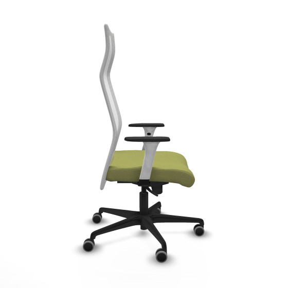 Albacete malla sincro malla blanca bali verde oliva brazos blancos base nailon ruedas 65mm engomadas