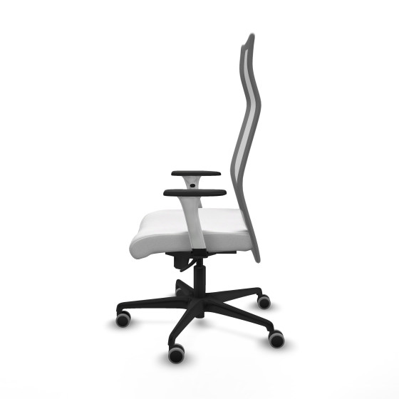 Albacete malla sincro malla gris bali blanco brazos blancos base nailon ruedas 65mm engomadas