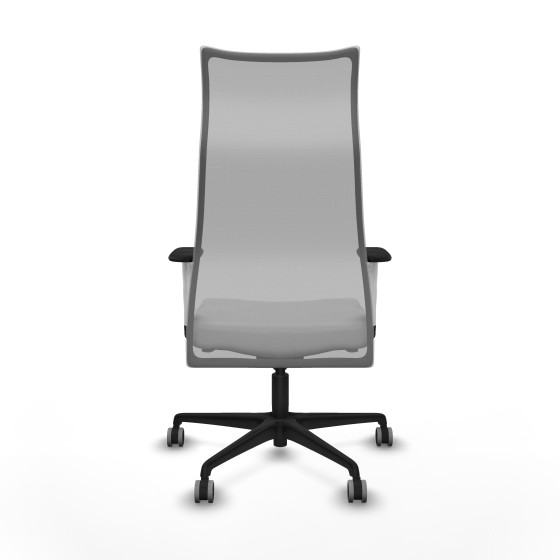 Albacete malla sincro malla gris bali blanco brazos blancos base nailon ruedas 65mm engomadas