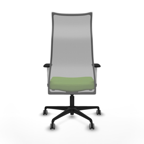 Albacete malla sincro malla gris bali pistacho brazos blancos base nailon ruedas 65mm engomadas