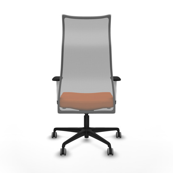 Albacete malla sincro malla gris bali naranja brazos blancos base nailon ruedas 65mm engomadas