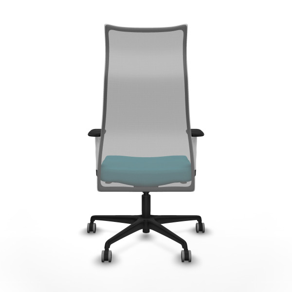 Albacete malla sincro malla gris bali turquesa brazos blancos base nailon ruedas 65mm engomadas