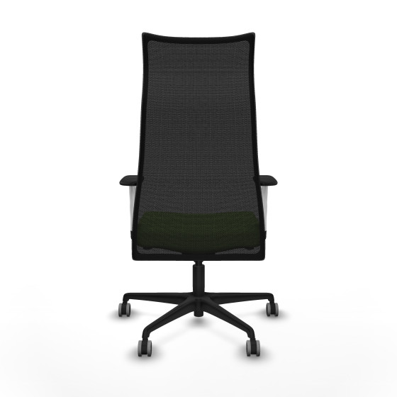 Albacete malla sincro malla negra bali pistacho brazos blancos base nailon ruedas 65mm engomadas