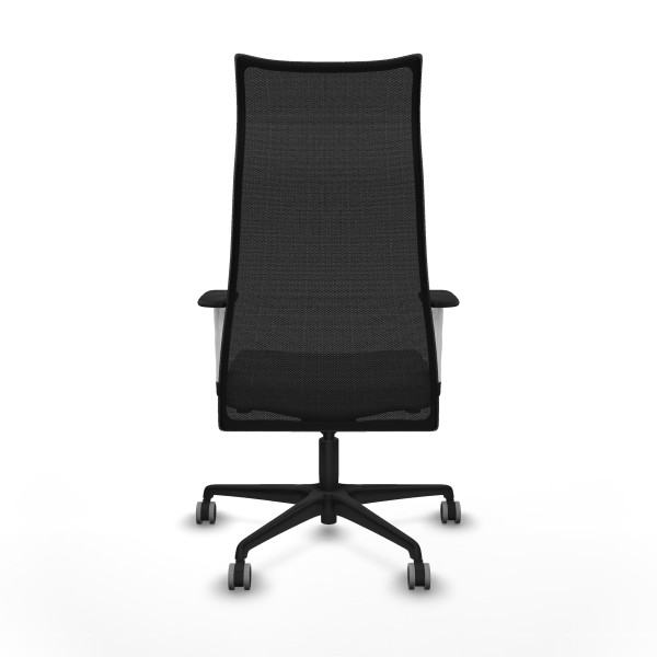 Albacete malla sincro malla negra bali gris claro brazos blancos base nailon ruedas 65mm engomadas