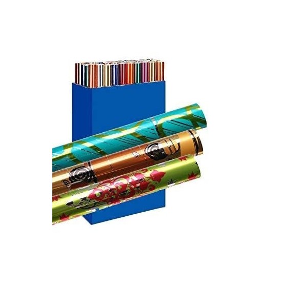 Papel Regalo PRYSE Rollo 0,7 x 2 m. Diseño Rollos Metalizados