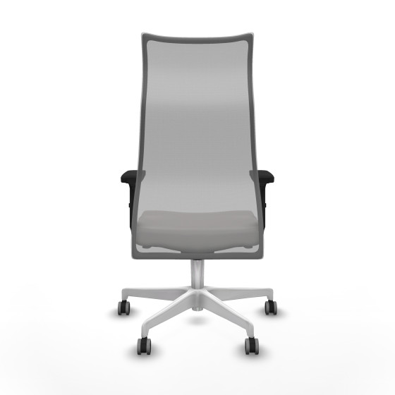 Albacete malla sincro malla gris similpiel blanco brazos 2D base blanca ruedas 65mm engomadas