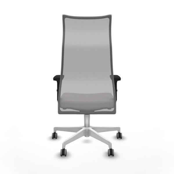 Albacete malla sincro malla gris similpiel blanco brazos 2D base blanca ruedas 65mm engomadas