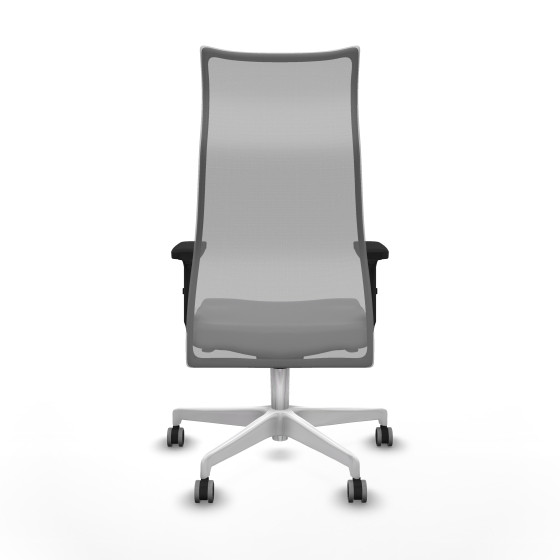 Albacete malla sincro malla gris similpiel gris brazos 2D base blanca ruedas 65mm engomadas