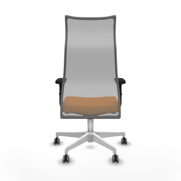 Albacete malla sincro malla gris similpiel naranja brazos 2D base blanca ruedas 65mm engomadas