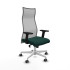Albacete malla sincro malla gris similpiel verde botella brazos 2D base blanca ruedas 65mm engomadas