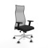 Albacete malla sincro malla gris similpiel negro brazos 2D base blanca ruedas 65mm engomadas
