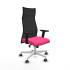 Albacete malla sincro malla negra similpiel rosa brazos 2D base blanca ruedas 65mm engomadas