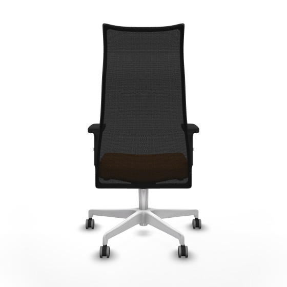 Albacete malla sincro malla negra similpiel naranja brazos 2D base blanca ruedas 65mm engomadas