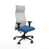 Albacete malla sincro malla blanca similpiel azul claro brazos 1D base nailon ruedas 65 mm nailon