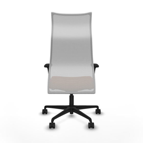 Albacete malla sincro malla blanca similpiel marrón brazos 1D base nailon ruedas 65 mm nailon