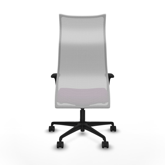 Albacete malla sincro malla blanca similpiel morado brazos 1D base nailon ruedas 65 mm nailon